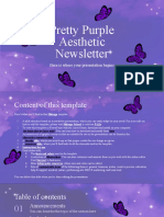 Pretty Purple Aesthetic Newsletter by Slidesgo