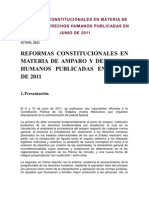 Reformas Constitucionales en Materia de Amparo y Derechos Humanos Public Ad As en Junio de 2011