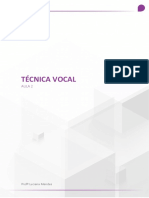 Técnica Vocal: Aula 2