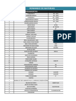 Romaneio de Materias