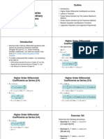 Power Series Methods of Solving Ordinary Differential Equations