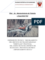 Plan de Mantenimiento de Transito y Seguridad Vial