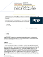 Dividend Yield or Capital Growth On The Nairobi Stock Exchange (NSE)