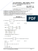 Maths Class Xii Sample Paper Test 03 For Board Exam 2023 Answers