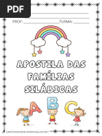 Apostila Familias Silabicas para Alfabetizacao de B Ao Z COMPLETA