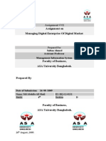 Assignment On Managing Digital Enterprise of Digital Market