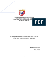 Estudio Del Proceso de Restitución Internacional de Niños, Niñas y Adolescentes en Venezuela