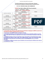 Time Table For Winter 2022 Theory Examination