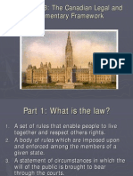 1010 Class 3: The Canadian Legal and Parliamentary Framework