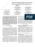 Realization of Smart and Highly Efficient IOT Based Surveillance System Using Facial Recognition On FPGA