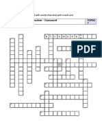 3 Travel Tourism Crossword