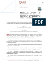 Lei - Ordinaria 1481 2007 Vitoria Da Conquista BA Consolidada (23 12 2019)