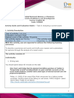 Activities Guide and Evaluation Rubric - Task 8 - Analyzing A Current Event