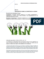 Actividad Virtual # 1: Actividad de Autodiagnóstico Sobre La Competencia A Lograr Duración de La Actividad: 3 Horas