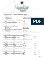 Math 10 1st Quarter Exam