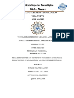 Definición de Los Contenidos Teóricos de Un Material Dieléctricos y Su Aplicación en Los Circuitos Electrónicos