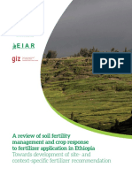 A Review Soil Fertility Management and Crop Response Fertilizer Application Ethiopia