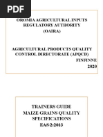 Maize QC Trainig Guideline