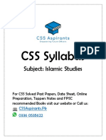 Islamic-Studies-CSS-Syllabus