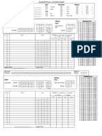 Editable Template For Basketball Scoreboard