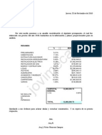 Presupuesto para Edificio de Departamentos