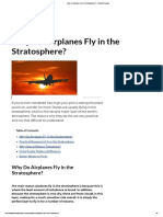 Why Do Airplanes Fly in The Stratosphere - Aircraft Compare