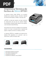 Impresora Térmica de Recibos de 58mm RPT001