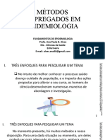 Métodos Empregados em Epidemiologia