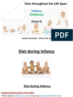 Different Nutrition Throughout The Life Span Infancy - Childhood