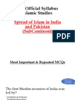 Spread of Islam in India and Pakistan (Sub Continent)