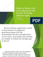 Effect of Sheep Ovis Aries Manure