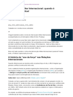 Intervenção Militar Internacional - Quando É Possível - Politize! - Reader View