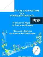 II Encuentro Formacioón Docente-Problemáticas y Perspectivas