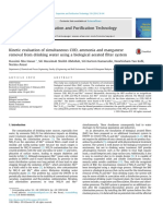 Kinetic Evaluation of Simultaneous COD, Ammonio and Manganese Removal From Drinking Water Using A Biological Aerated Filter System