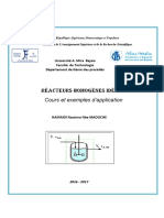 Cours - MAOUCHE Nassima - Réacteurs Homogènes Idéaux