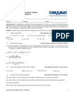 II. Primer Examen Parcial de Algebra