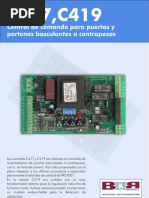 Central de Comando para Puertas y Portones Basculantes A Contrapesas