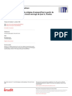 Questionner Le Sacré Et La Religion D'aujourd'hui À Partir de Durkheim. en Marge Du Récent Ouvrage de José A. Prades