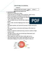 CH 4 Human Eye Notes New