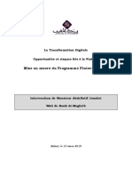 Transformation Digitale Intervention de Monsieur Le Gouverneur 13 Mars 2019 FR