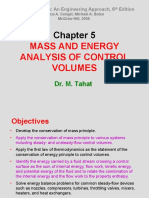 Chapter (5) - Mass and Energy Analysis of Control Volumes