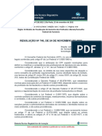 Resolução #740, de 24 de Novembro de 2022 CFF