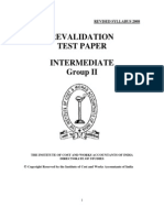 Revalidation Test Paper Intermediate Group II: Revised Syllabus 2008