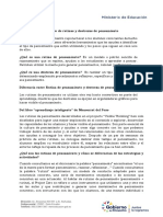 Ejemplo de Rutinas y Destrezas de Pensamiento