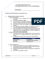 Hazardous Waste Management & Contingency Plan