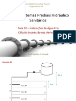 Aula 07 - Agua Fria - Cálculo de Pressão Nas Derivações