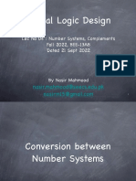 04 DLD Lec 04 Number Systems Conversions, Complements Dated 21 Sept 2022 Lecture Slides