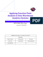 Applying Function Point Analysis To Data Warehouse Analytics Systems