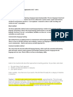 Understanding Methods and Approaches in ELT Unit 1