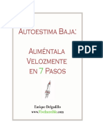 Autoestima Baja Auméntala Velozmente en 7 Pasos